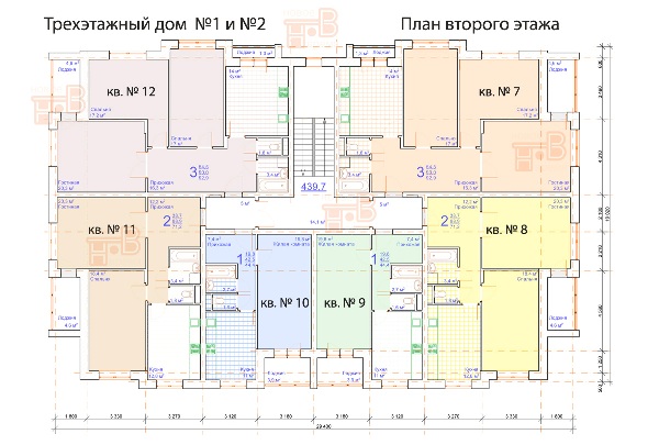 планировки квартир многоквартирного дома в коттеджном поселке Премьера, в д. Демихово, г. Орехово-Зуево